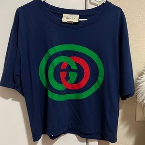 Authentic Blue Interlocking G Gucci Shirt